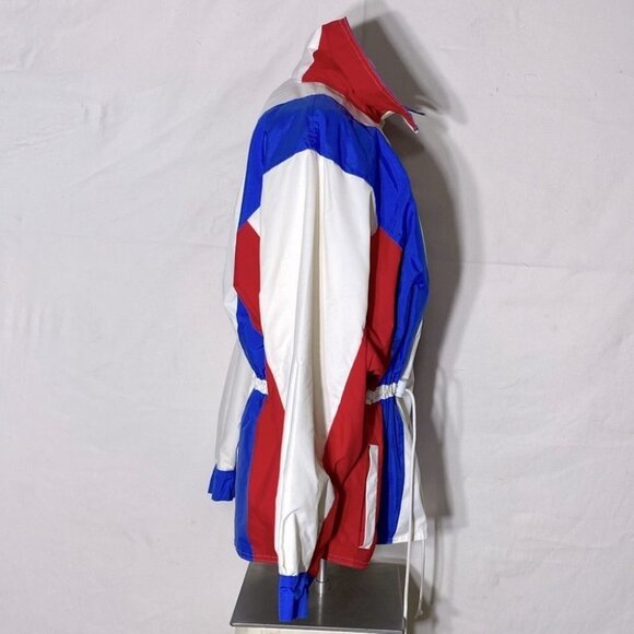 Vintage Red White Blue Long Windbreaker Jacket XL - Picture 5 of 14